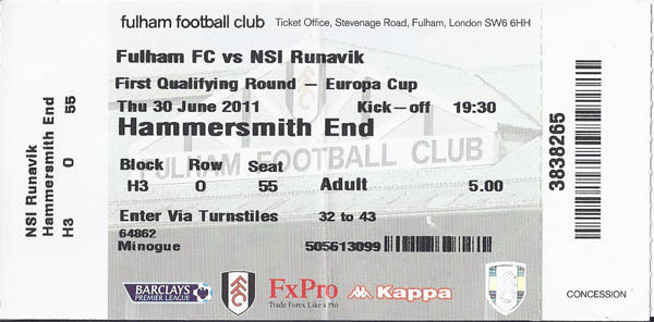 Fulham FC v NSI Runavik